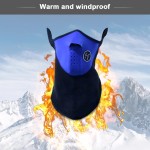 Neoprene face protection mask, blue color